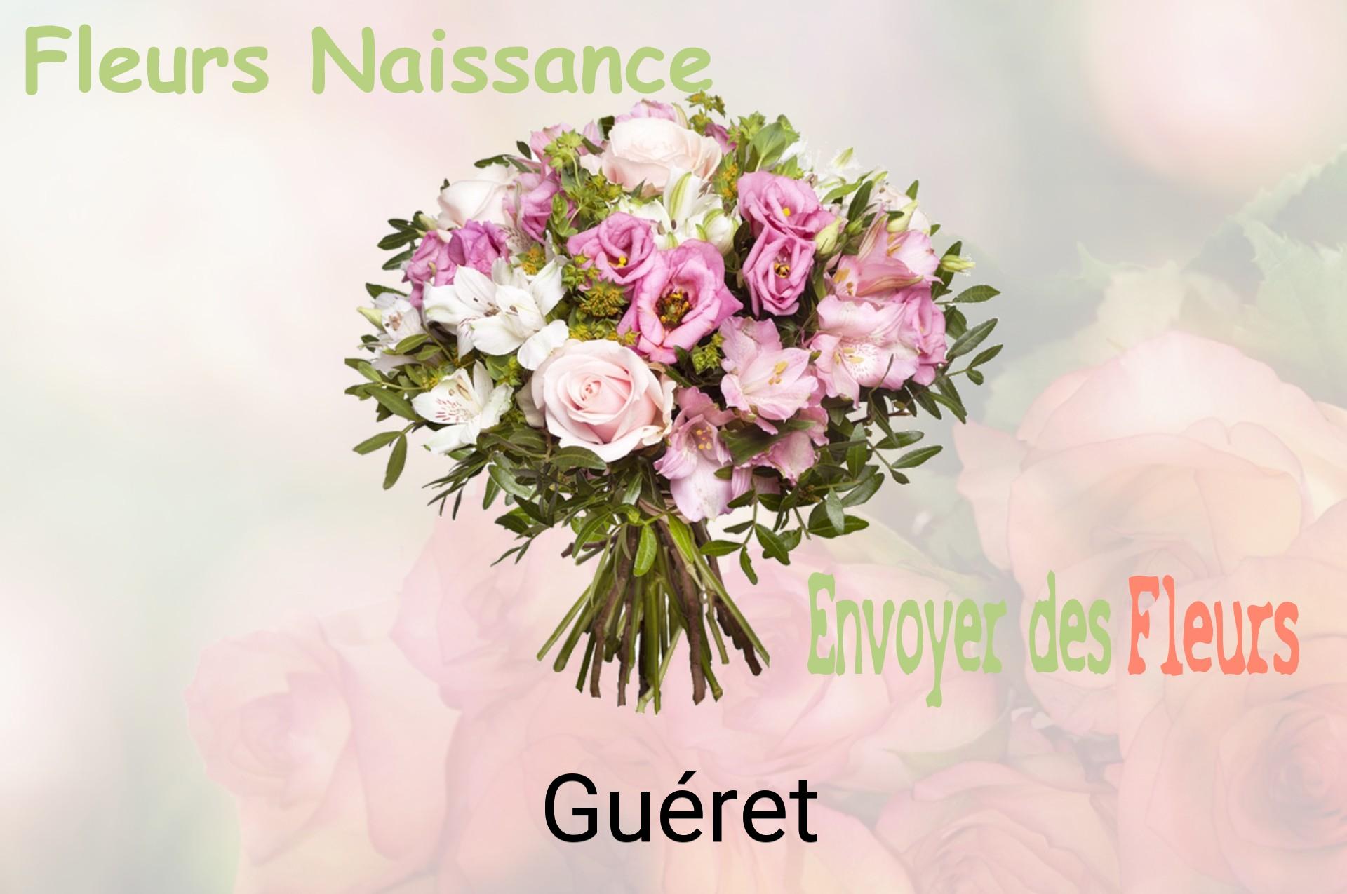 Bouquet de fleurs de naissance livré à Guéret