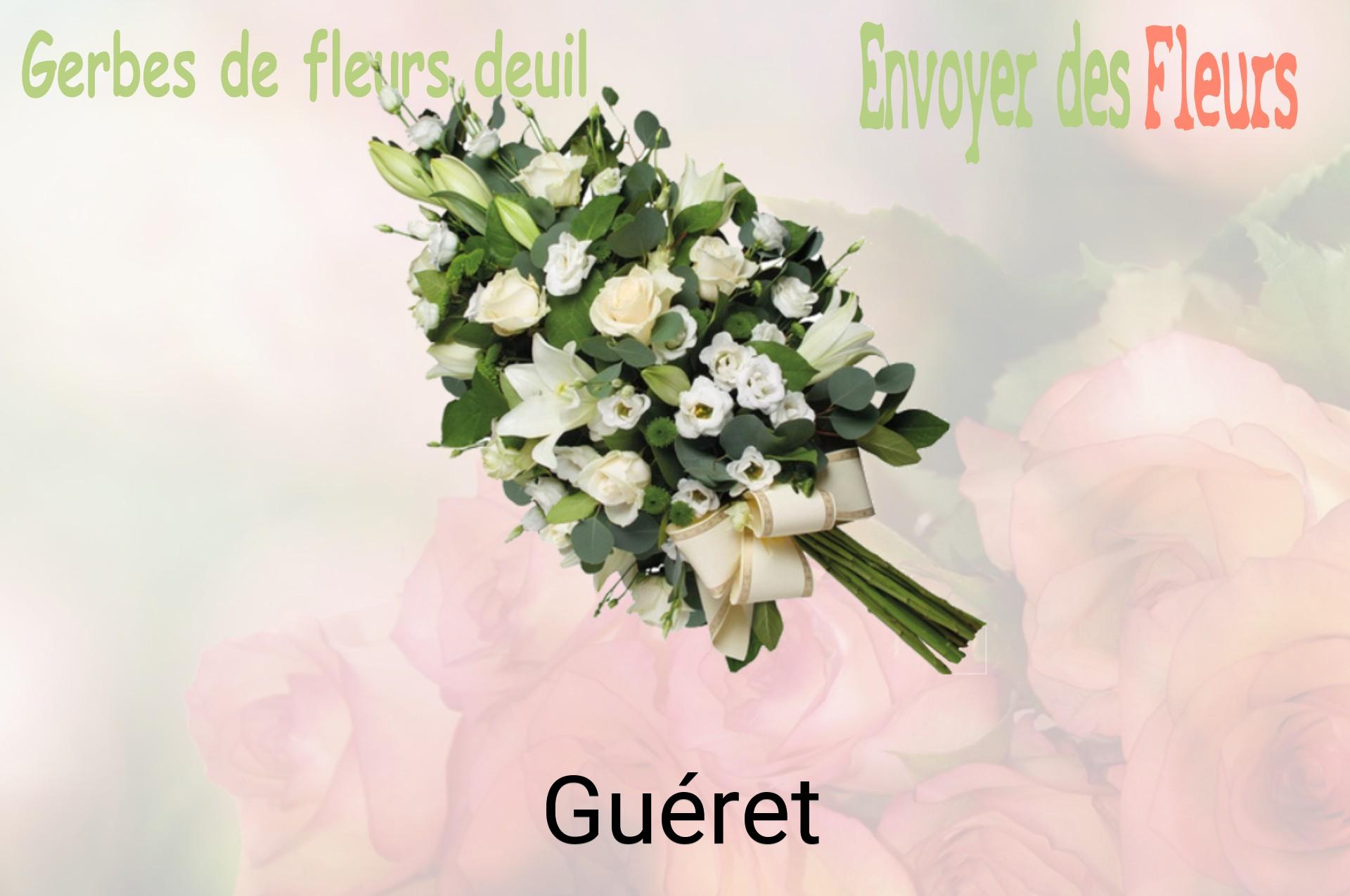Gerbe de fleurs de deuil livrée à Guéret